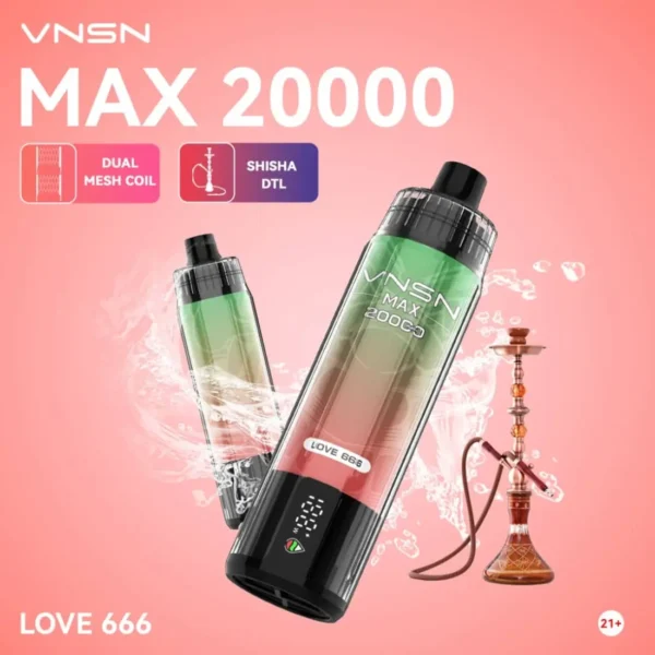 VNSN MAX 20000 Puffs Shisha Disposable Vape in Dubai UAE