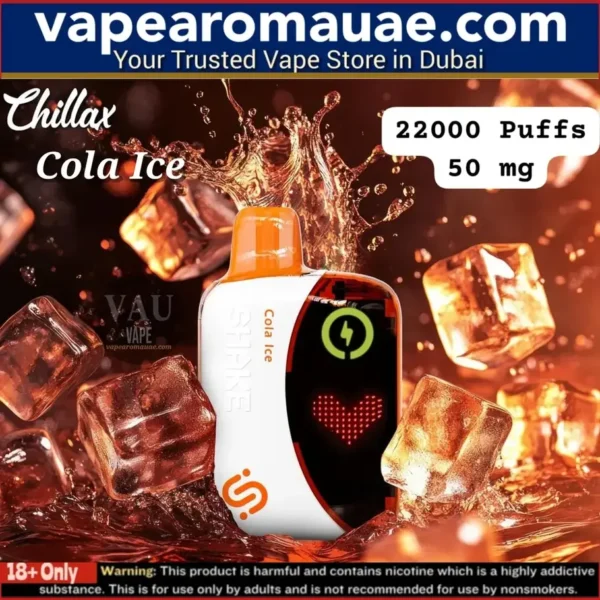 Chillax Shake Cola Ice 22000 Puffs 50MG Disposable Vape- UAE