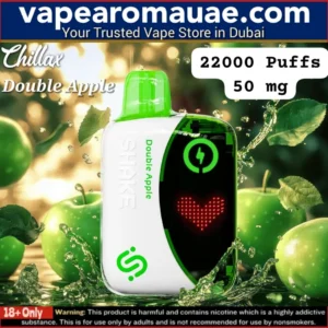 Chillax Shake Double Apple 22000 Puffs Disposable Vape- Dubai