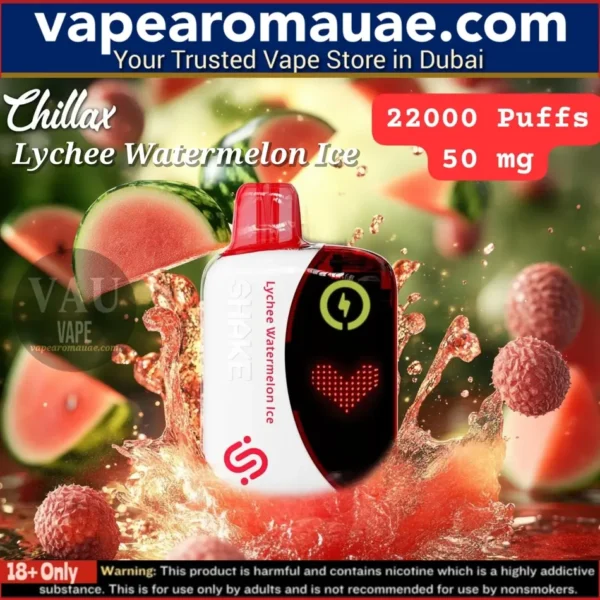 Chillax Shake Lychee Watermelon Ice 22000 puffs disposable vape