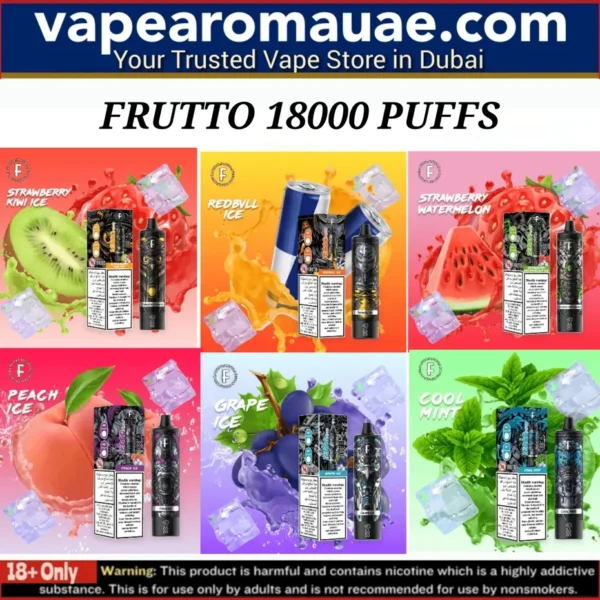 Frutto 18000 Puffs Disposable Vape in Dubai- Vape Aroma UAE