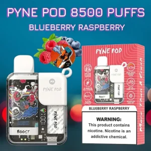 New Pyne Pod Blueberry Raspberry 8500 Puffs Disposable Vape