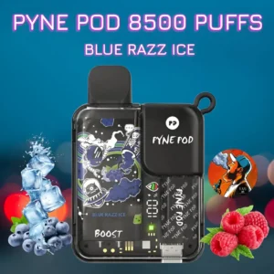 Pyne Pod Blue Razz Ice 8500 Puffs 50mg Vape Kit - Dubai UAE