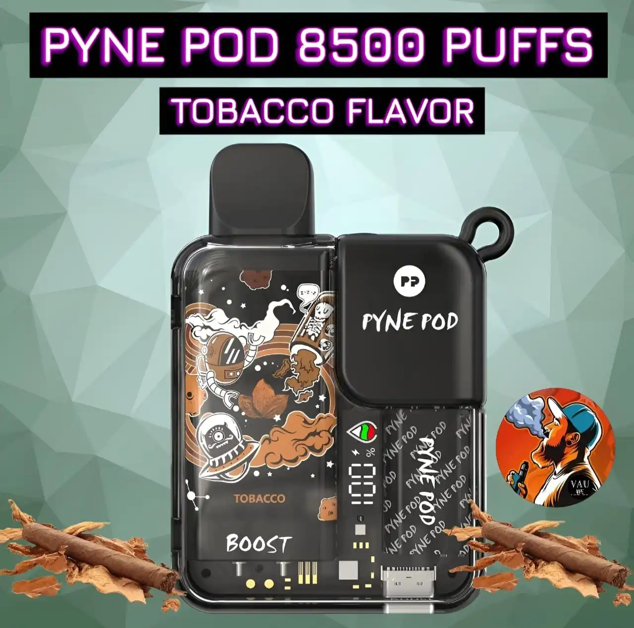 Pyne Pod Boost 8500 Puffs Tobacco Flavor Disposable Vape