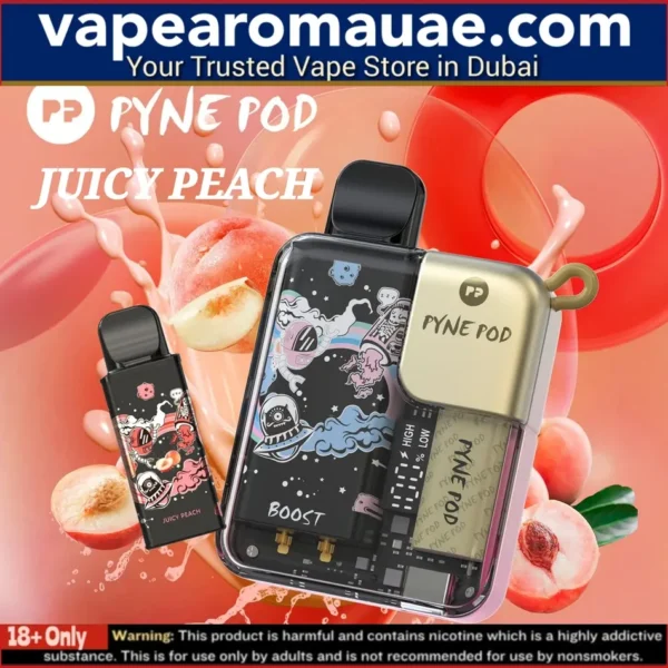 Pyne Pod Juicy Peach 8500 Puffs Disposable Vape in Dubai UAE