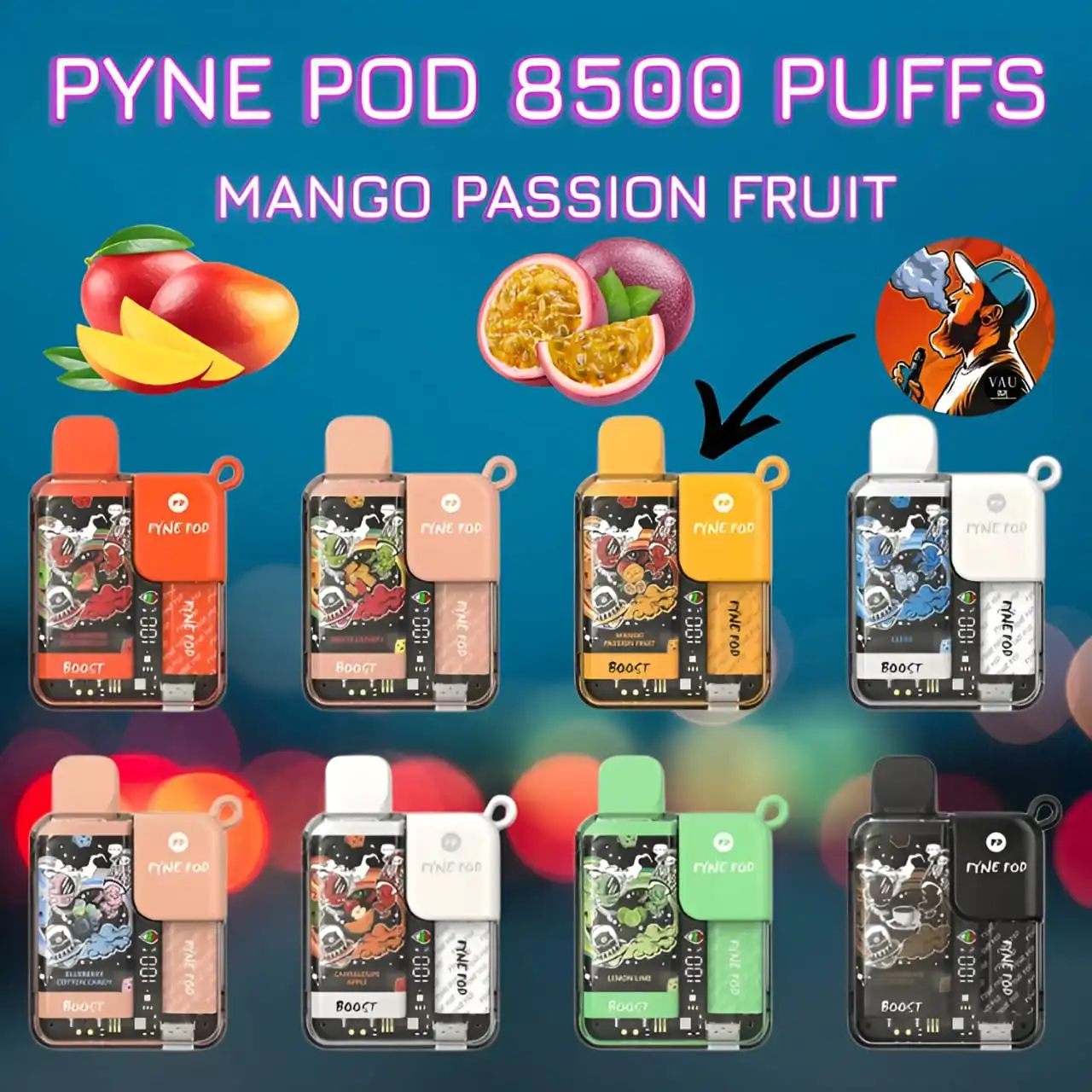 Pyne Pod Mango Passion Fruit 8500 Puffs - Vape Aroma UAE