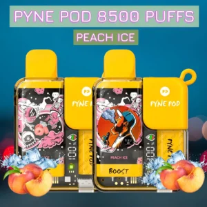 Pyne Pod Peach Ice 8500 Puffs Disposable Vape in Dubai UAE