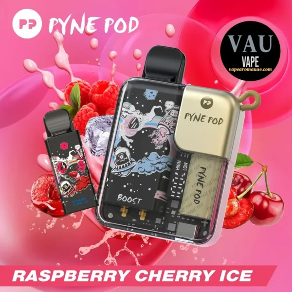 Pyne Pod Raspberry Cherry Ice 8500 Puffs disposable vape- UAE