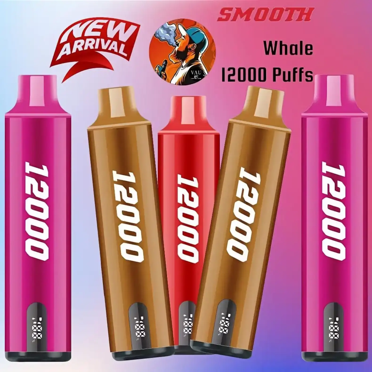 Smooth Whale 12000 Puffs 20MG Disposable Vape - Dubai