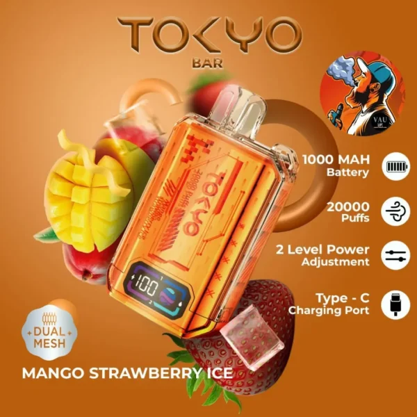 Tokyo Bar 20000 Puffs Disposable Vape 10 Flavors 50MG- Dubai