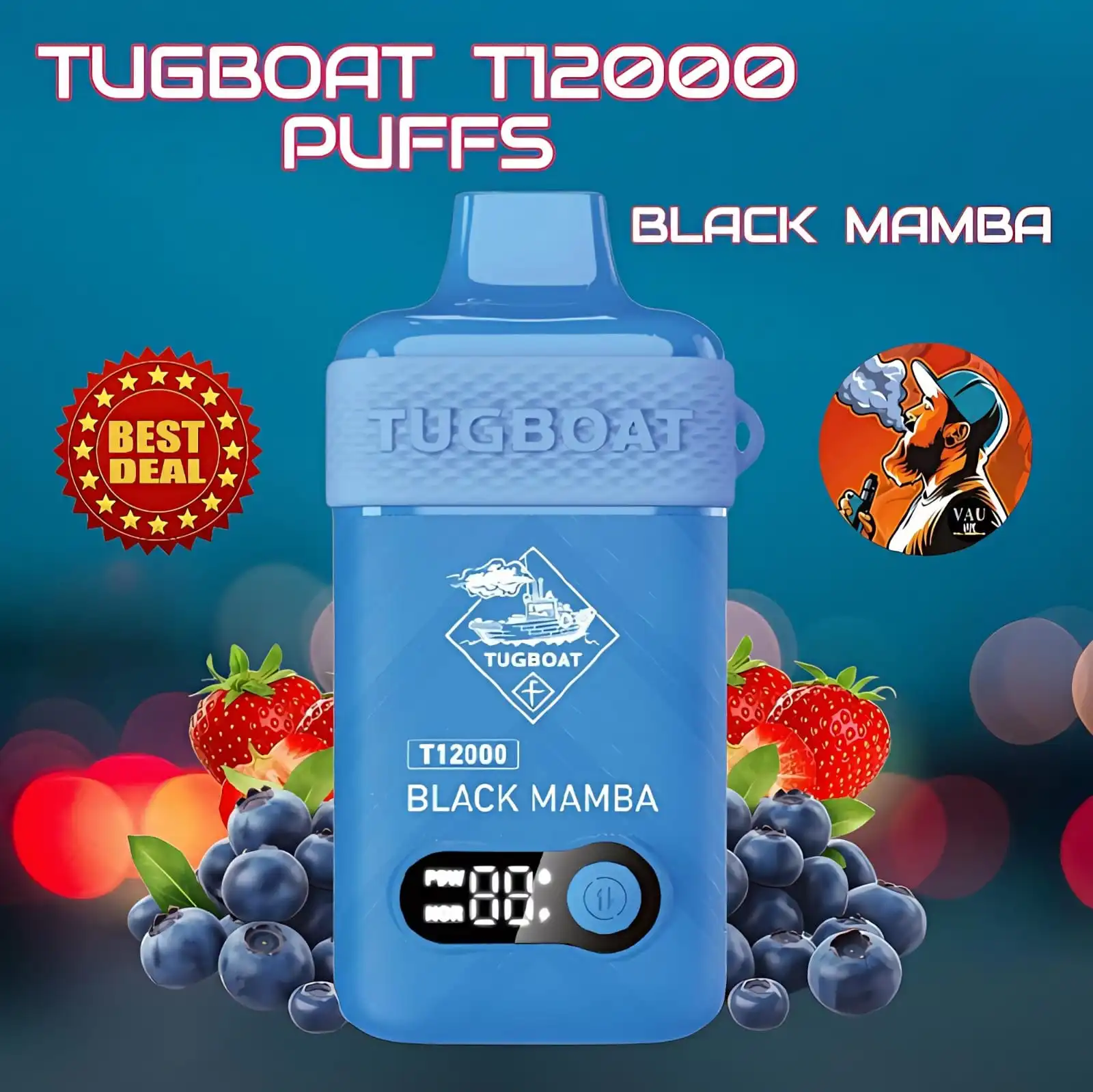 Tugboat Black Mamba T12000 Puffs Disposable Vape - Dubai