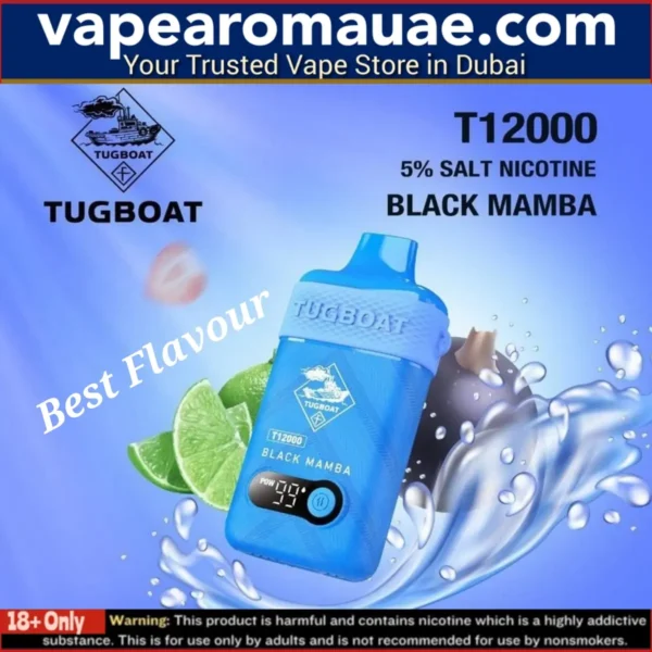 Tugboat Black Mamba T12000 puffs disposable vape 50mg Dubai