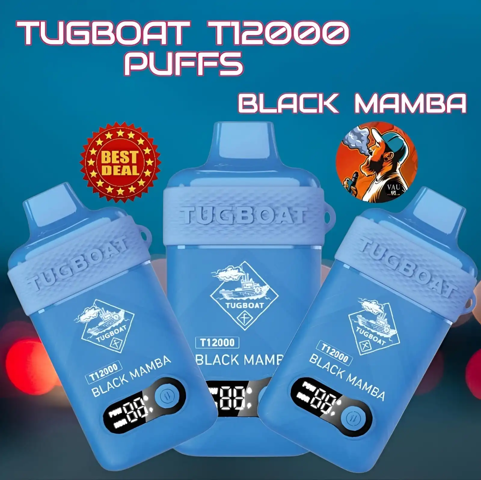 Tugboat Black Mamba T12000 Puffs Disposable Vape - Dubai