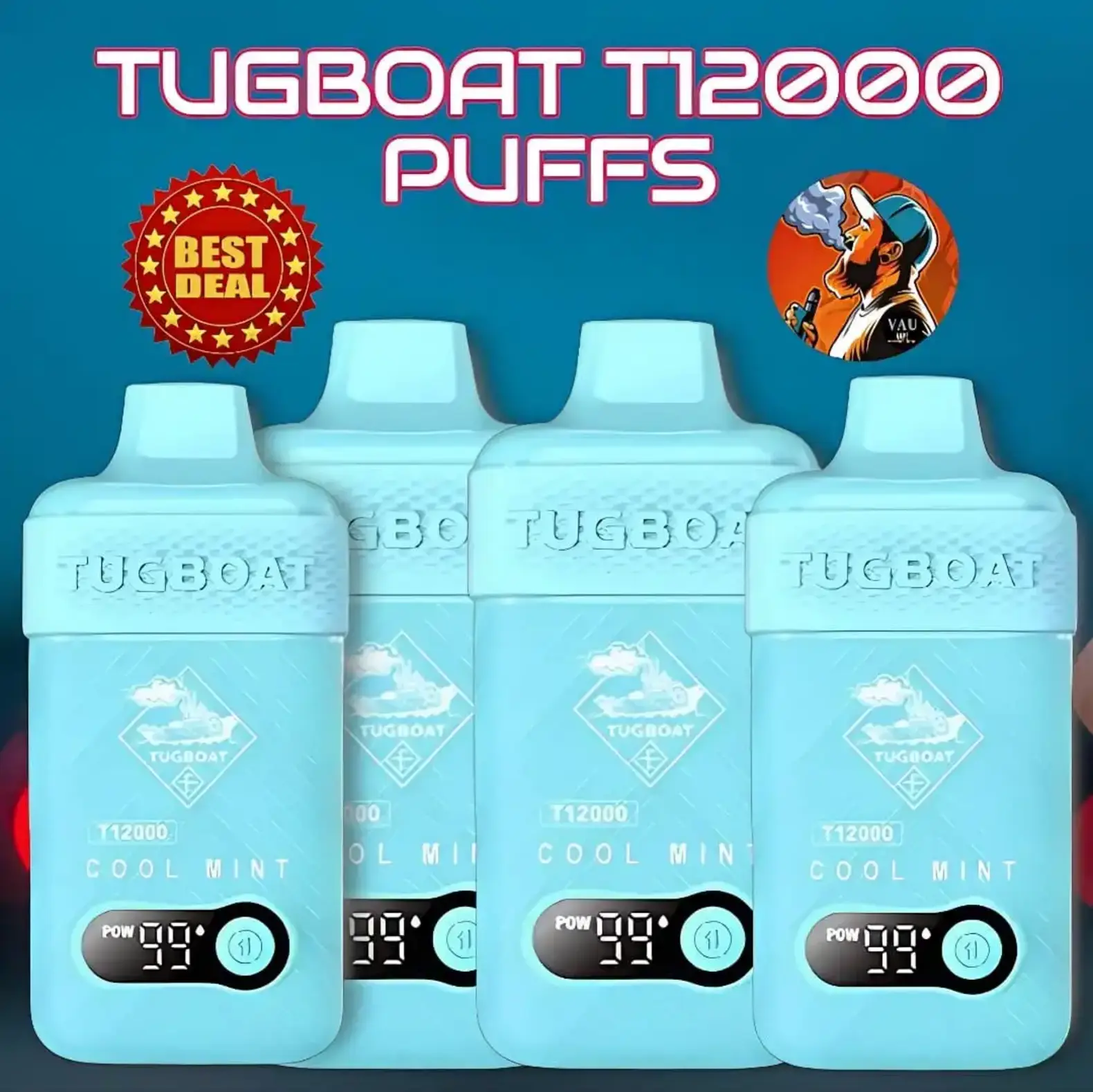 Tugboat Cool Mint T12000 Puffs 50MG Disposable Vape- UAE