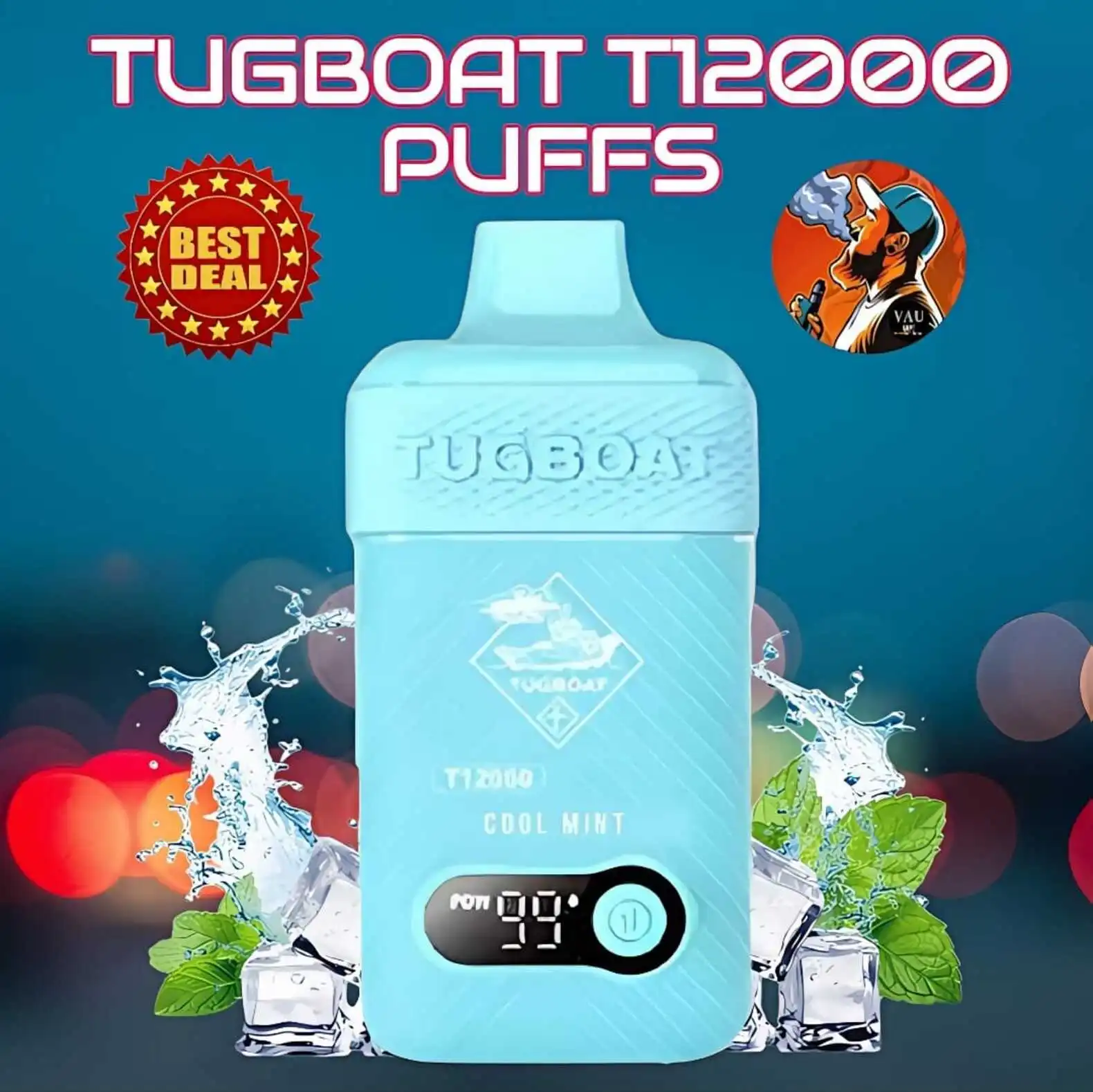 Tugboat Cool Mint T12000 Puffs 50MG Disposable Vape- UAE