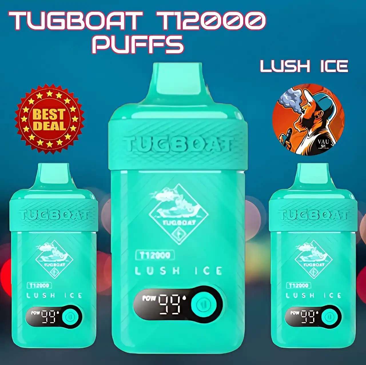 Tugboat Lush Ice T12000 Puffs 5% Disposable Vape - Dubai