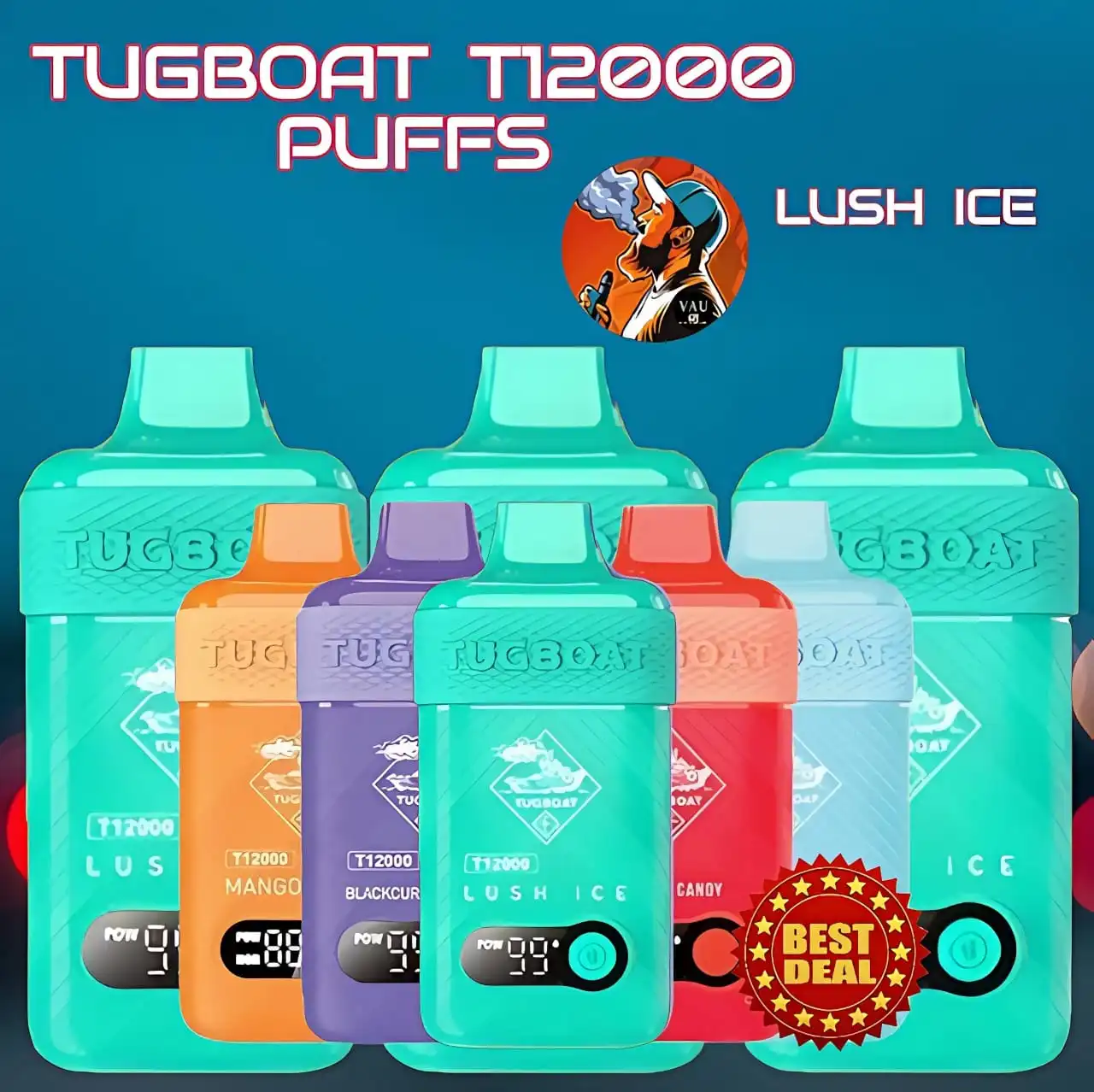 Tugboat Lush Ice T12000 Puffs 5% Disposable Vape - Dubai