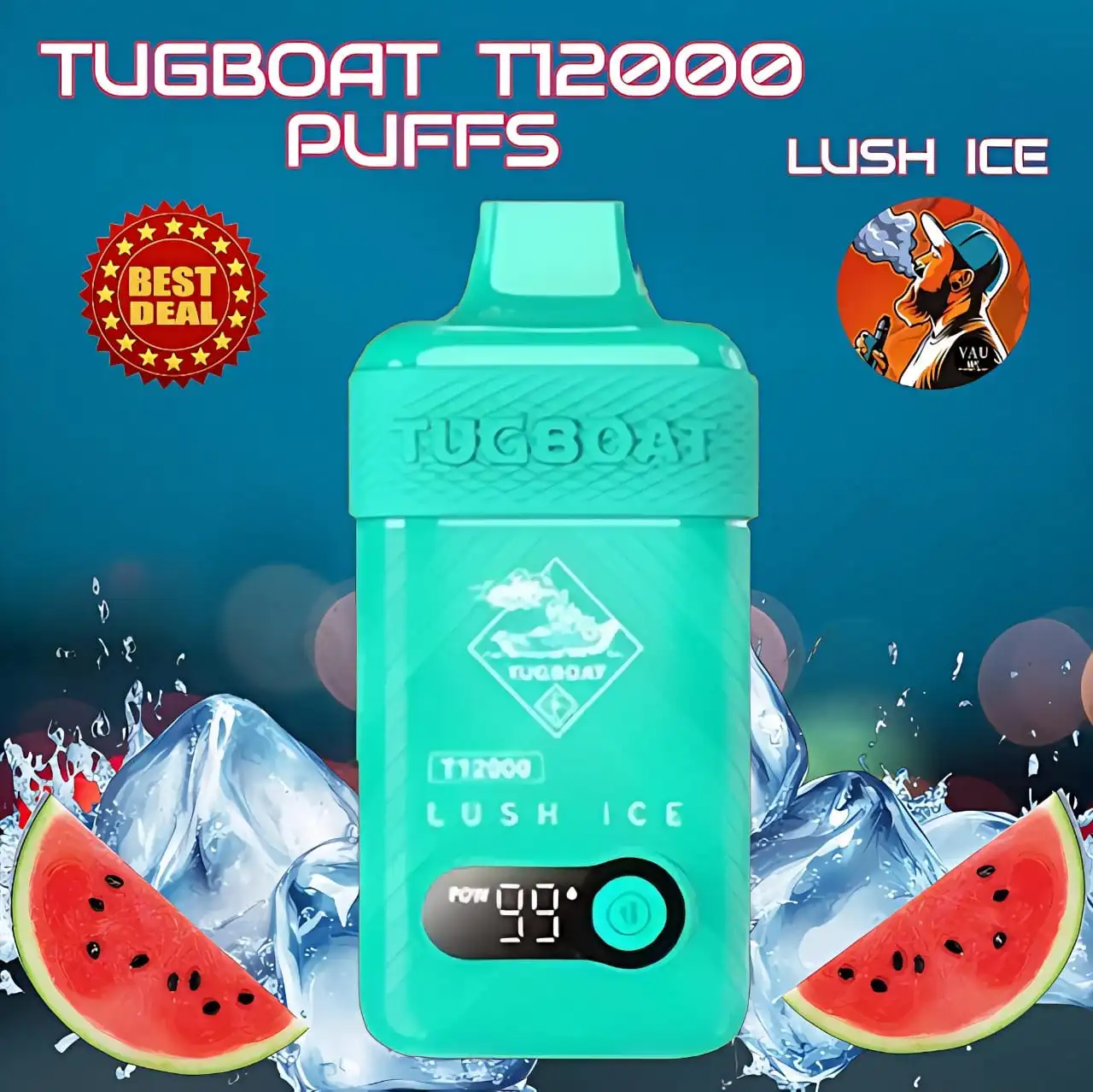 Tugboat Lush Ice T12000 Puffs 5% Disposable Vape - Dubai