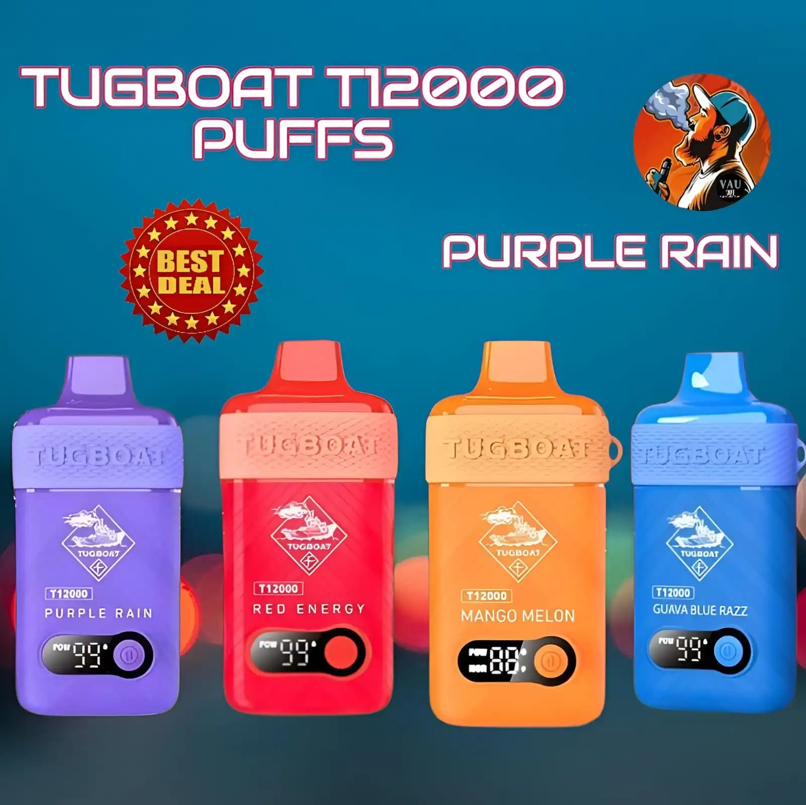 Tugboat Purple Rain T12000 Puffs Disposable Vape - Dubai