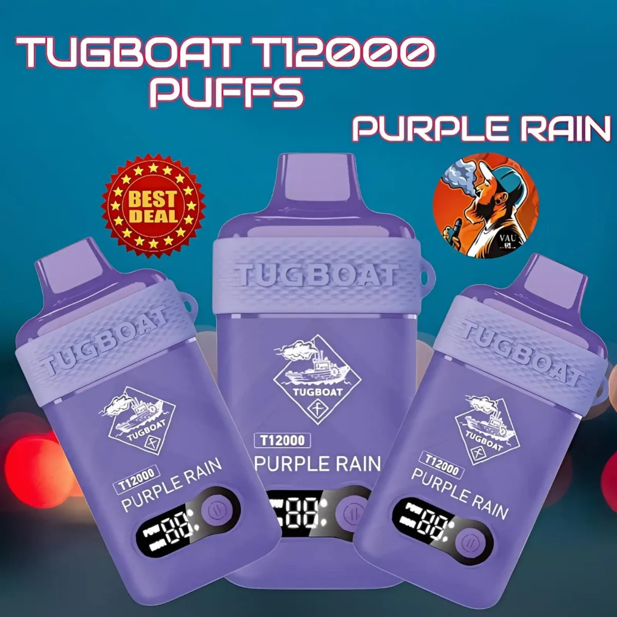 Tugboat Purple Rain T12000 Puffs Disposable Vape - Dubai