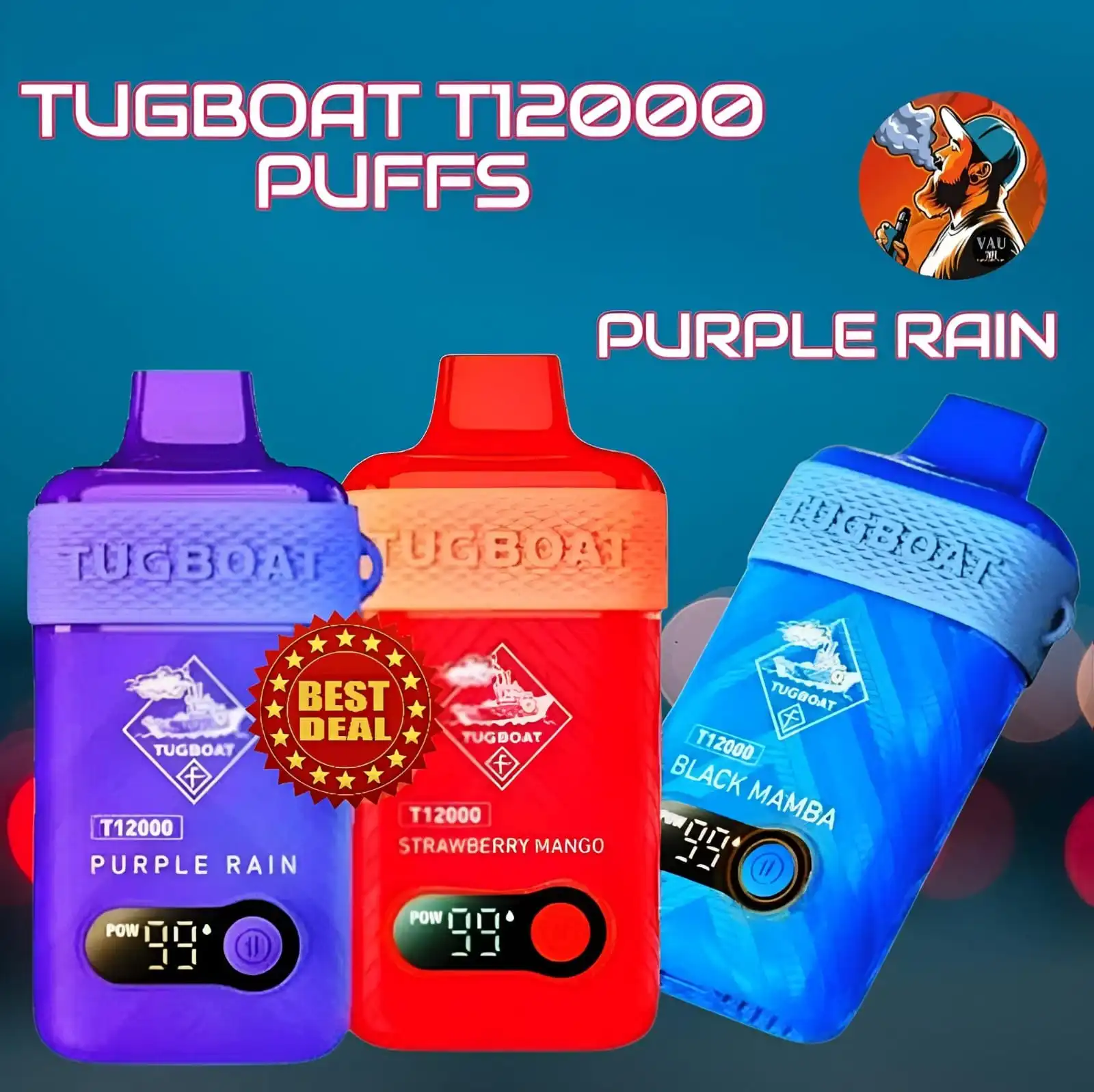 Tugboat Purple Rain T12000 Puffs Disposable Vape - Dubai