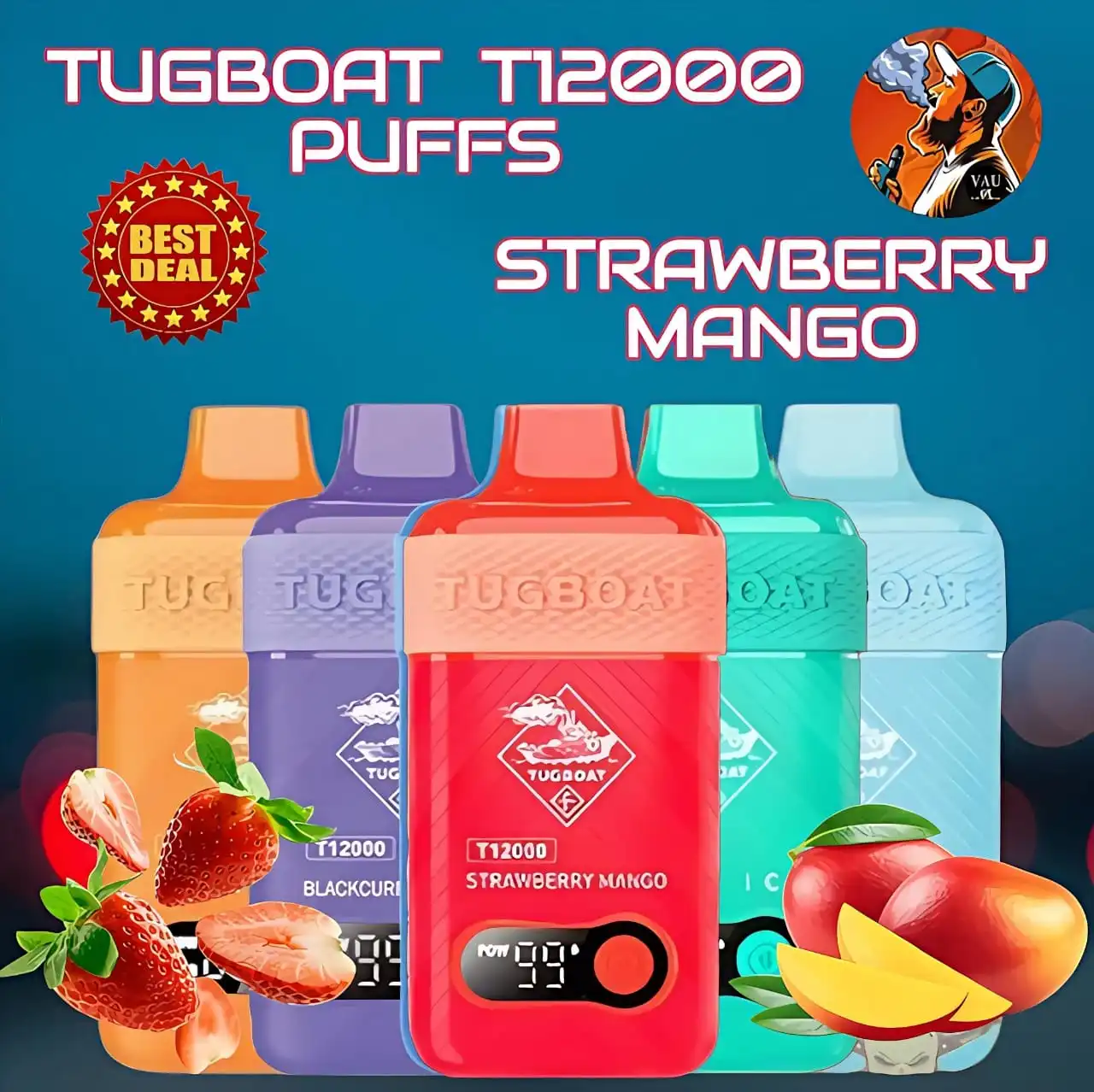 Tugboat Strawberry Mango T12000 Puffs Disposable Vape - UAE