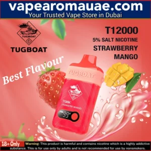 Tugboat Strawberry Mango T12000 Puffs Disposable Vape- UAE