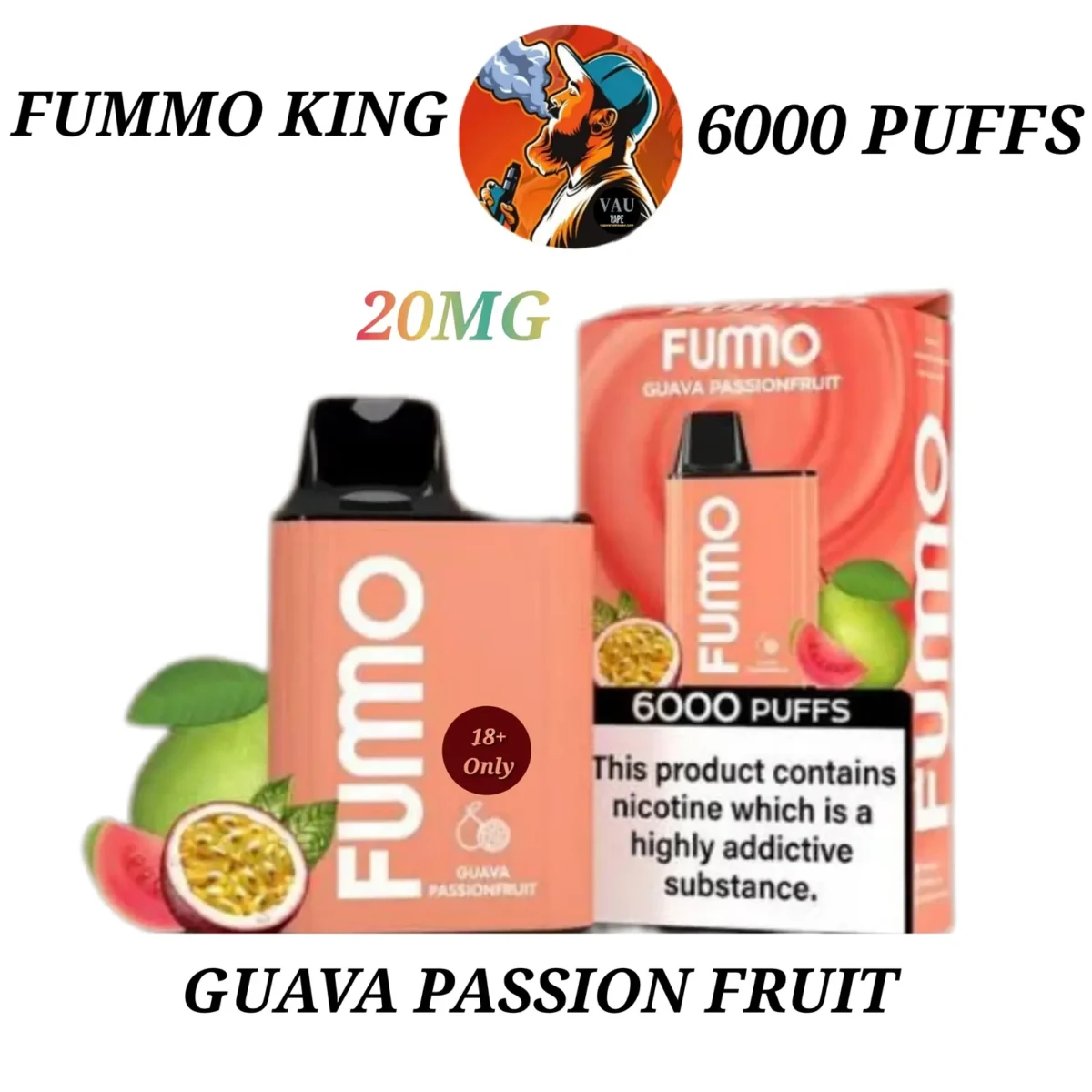 FUMO KING 6000 Puffs Disposable Vape 20MG in Dubai | FUMMO