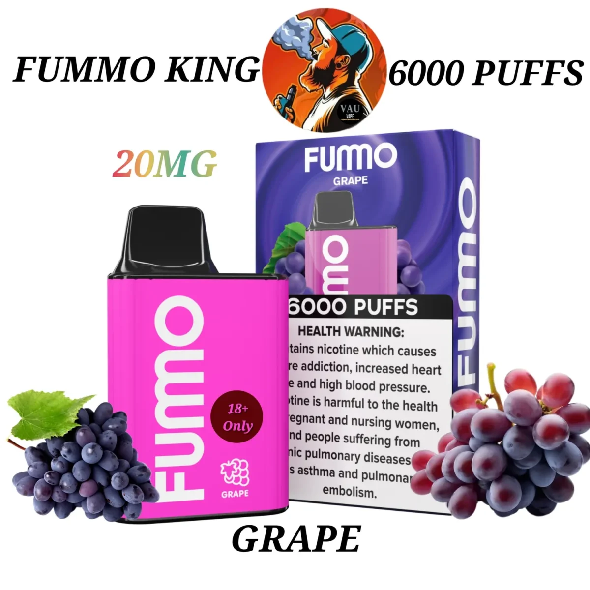 FUMO KING 6000 Puffs Disposable Vape 20MG in Dubai | FUMMO