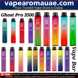 Vape Bar Ghost Pro 3500 Puffs 20MG Disposable Vape 5%- Dubai