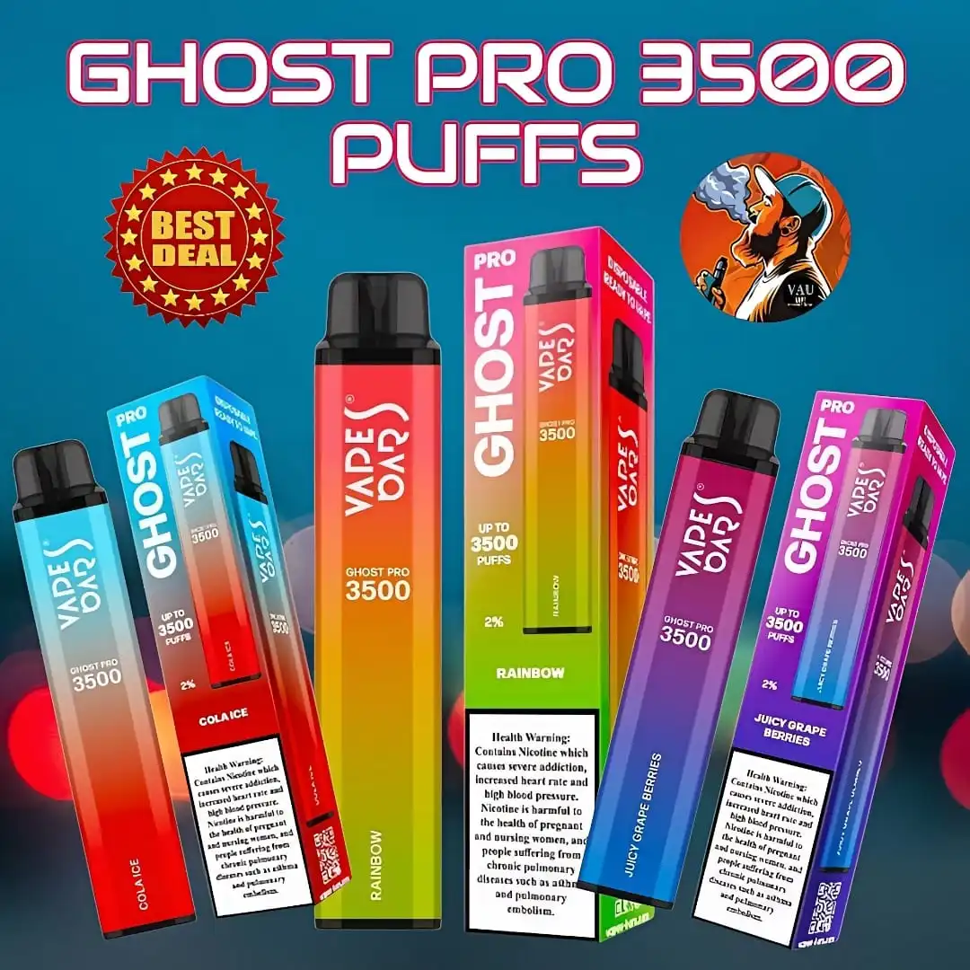 Vapes Bars Ghost Pro 3500 Puffs 20MG Disposable Vape - Dubai
