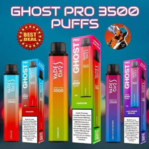 Vapes Bars Ghost Pro 3500 Puffs 20MG Disposable Vape - Dubai