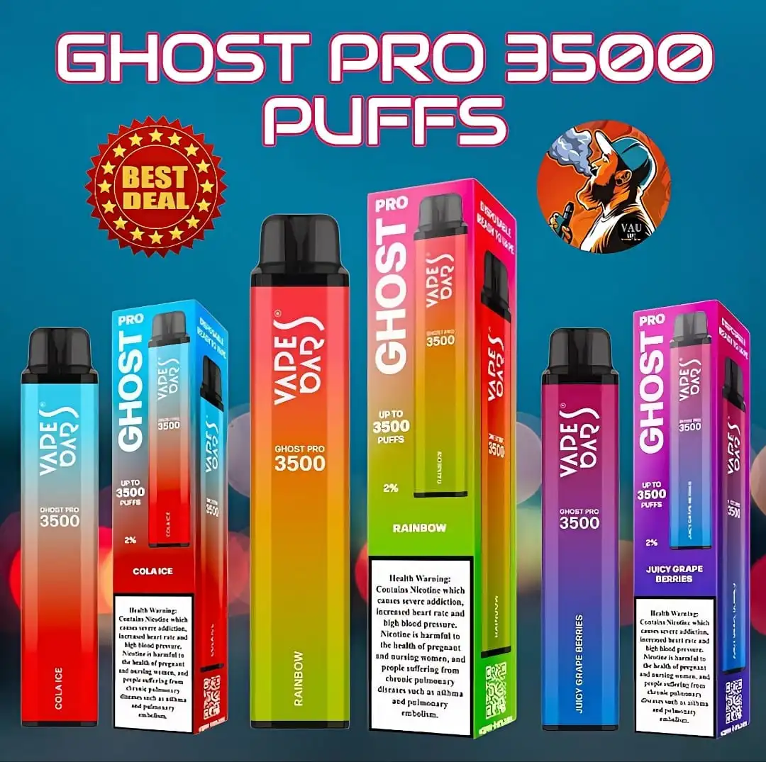 Vapes Bars Ghost Pro 3500 Puffs 20MG Disposable Vape - Dubai