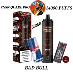 VNSN Bad Bull 14000 Puffs 5% Quake Pro Disposable Vape Dubai