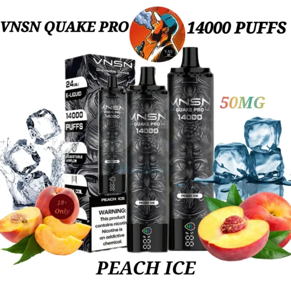 VNSN Peach Ice 14000 Puffs Authentic Disposable Vape - Dubai