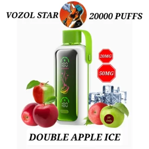 VOZOL 20000 Puffs Disposable Vape Double Apple Ice - 20/50MG