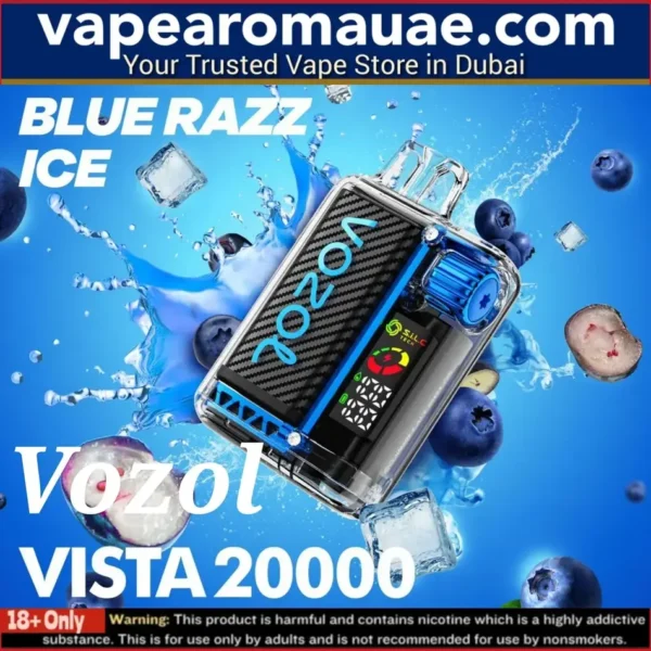 VOZOL Vista Blue Razz Ice 20000 Puffs Disposable Vape- UAE