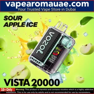 VOZOL Vista Sour Apple Ice 20000 Puffs Disposable Vape- UAE