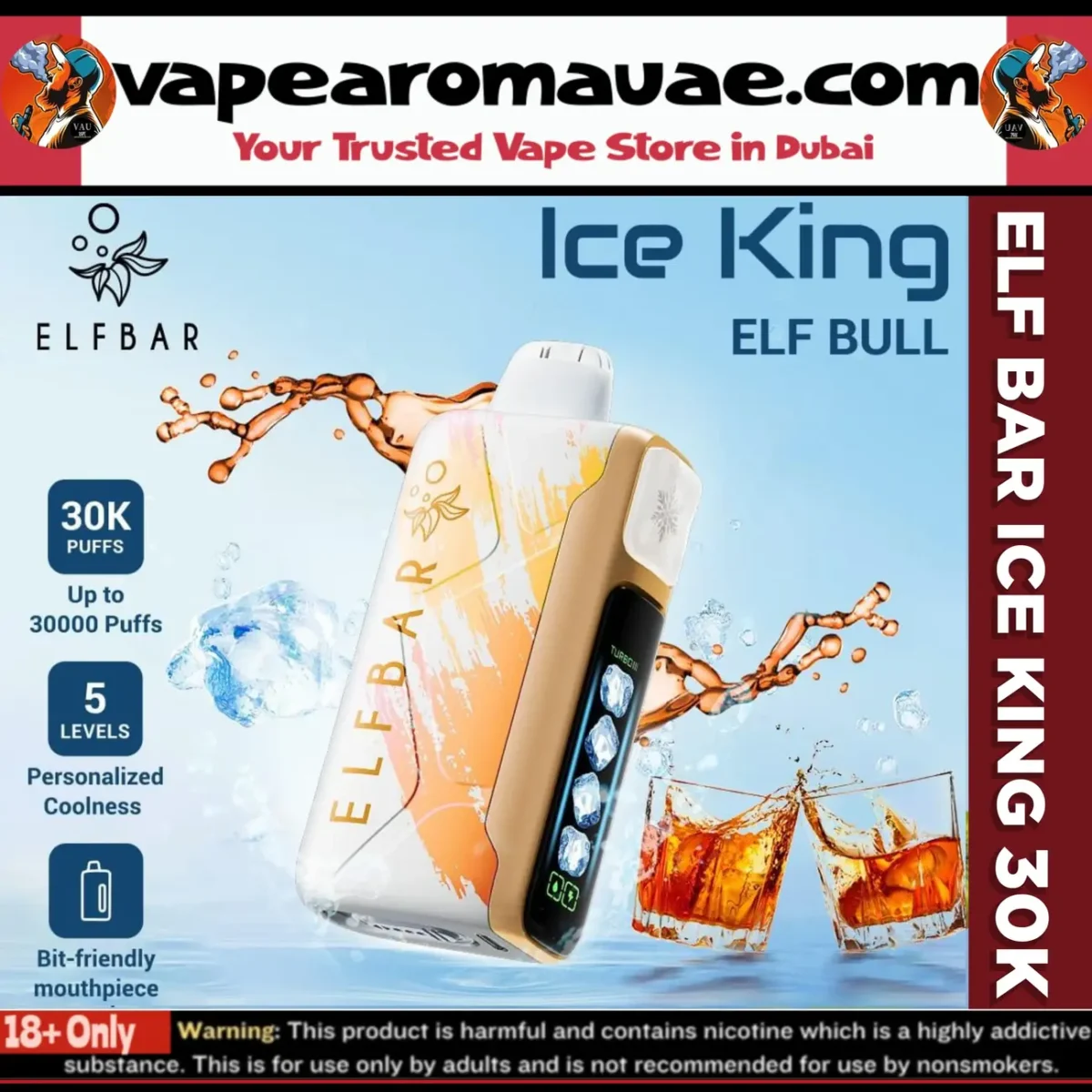 ELF BAR ICE KING 30000 Puffs 5% Disposable Vape - 30k Dubai