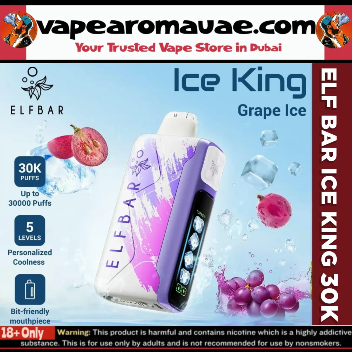 ELF BAR ICE KING 30000 Puffs 5% Disposable Vape - 30k Dubai