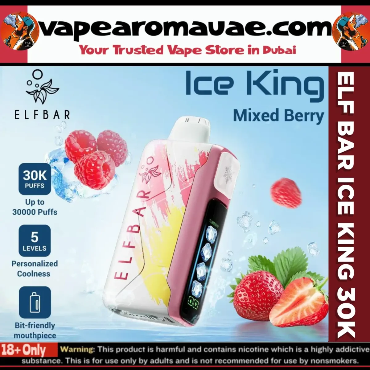 ELF BAR ICE KING 30000 Puffs 5% Disposable Vape - 30k Dubai