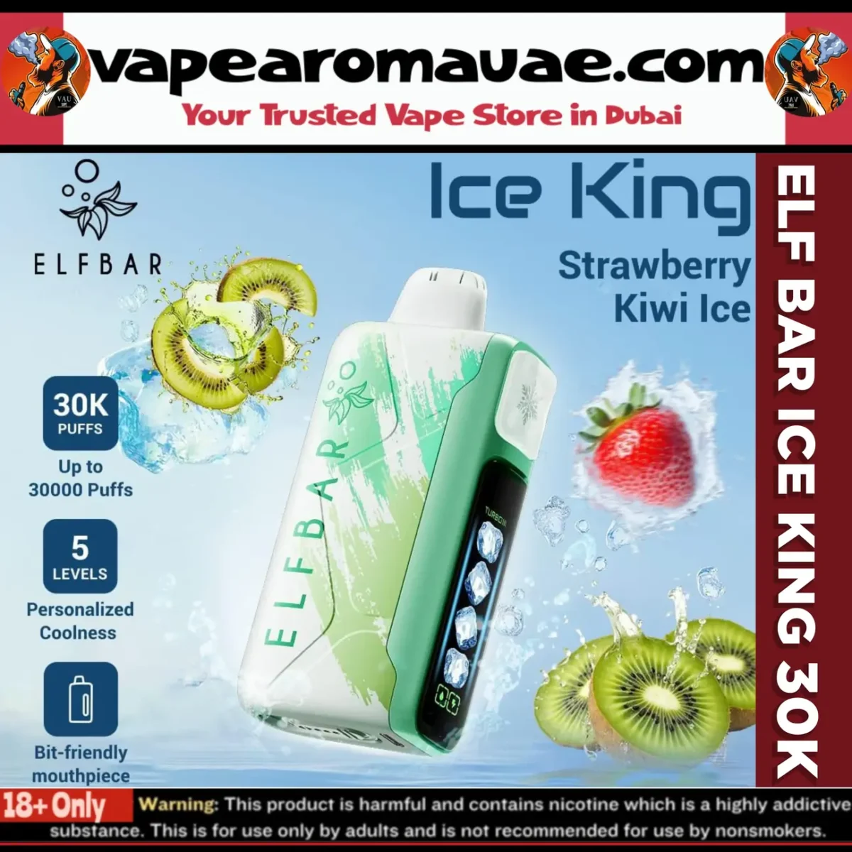 ELF BAR ICE KING 30000 Puffs 5% Disposable Vape - 30k Dubai