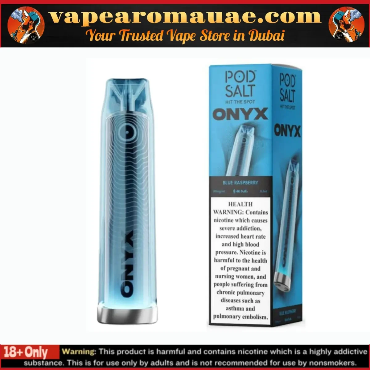 Pod Salt Onyx 4000 Puffs 20MG Disposable Vape 2% in Dubai