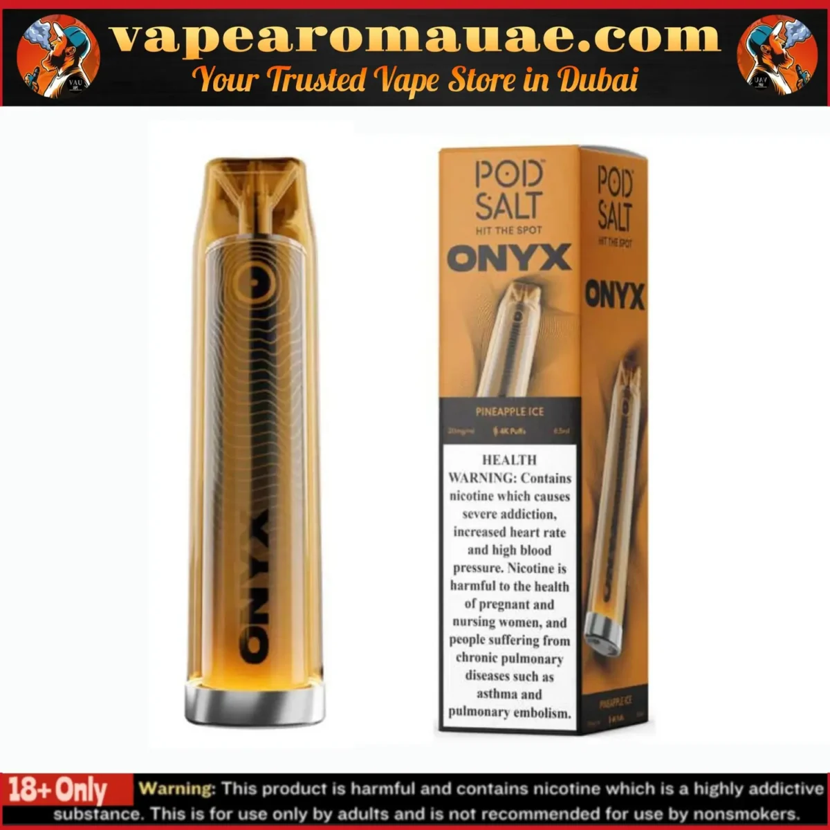 Pod Salt Onyx 4000 Puffs 20MG Disposable Vape 2% in Dubai