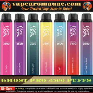 Vapes Bars Ghost Pro 3500 Puffs Disposable Vape 20MG in Dubai