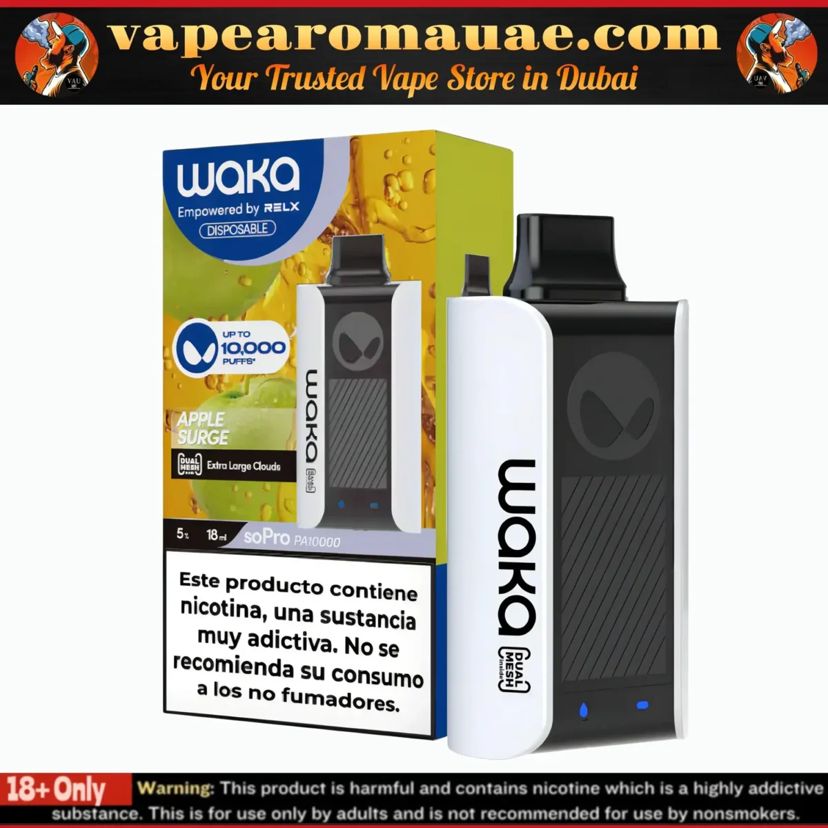 Waka SoPro PA10000 Puffs 3% & 5% Disposable Vape in Dubai