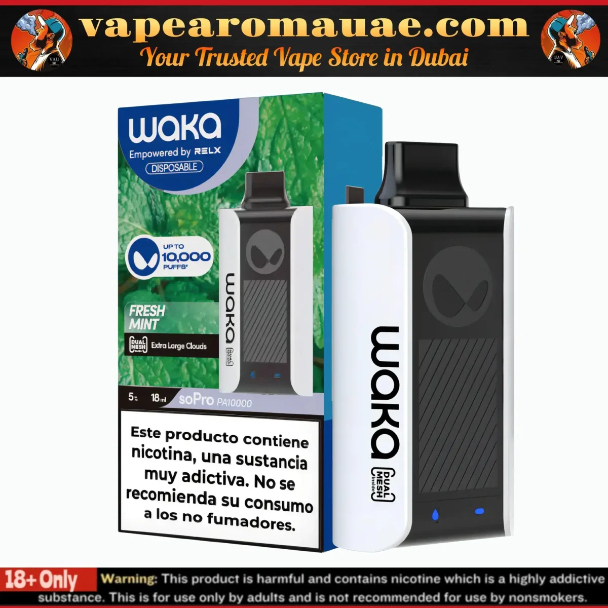 Waka SoPro PA10000 Puffs 3% & 5% Disposable Vape in Dubai