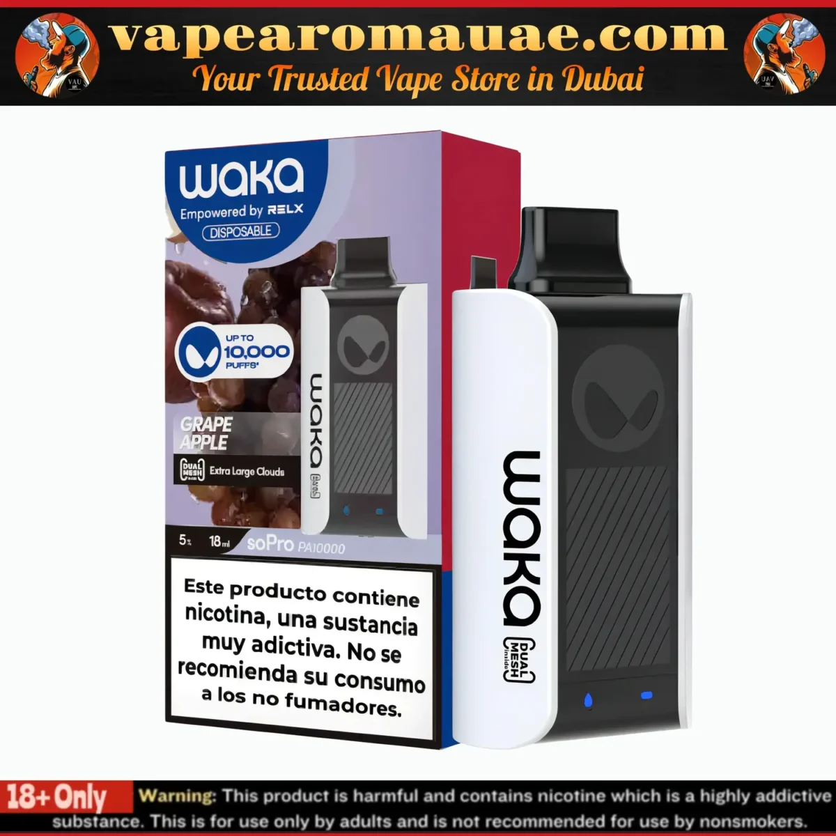 Waka SoPro PA10000 Puffs 3% & 5% Disposable Vape in Dubai