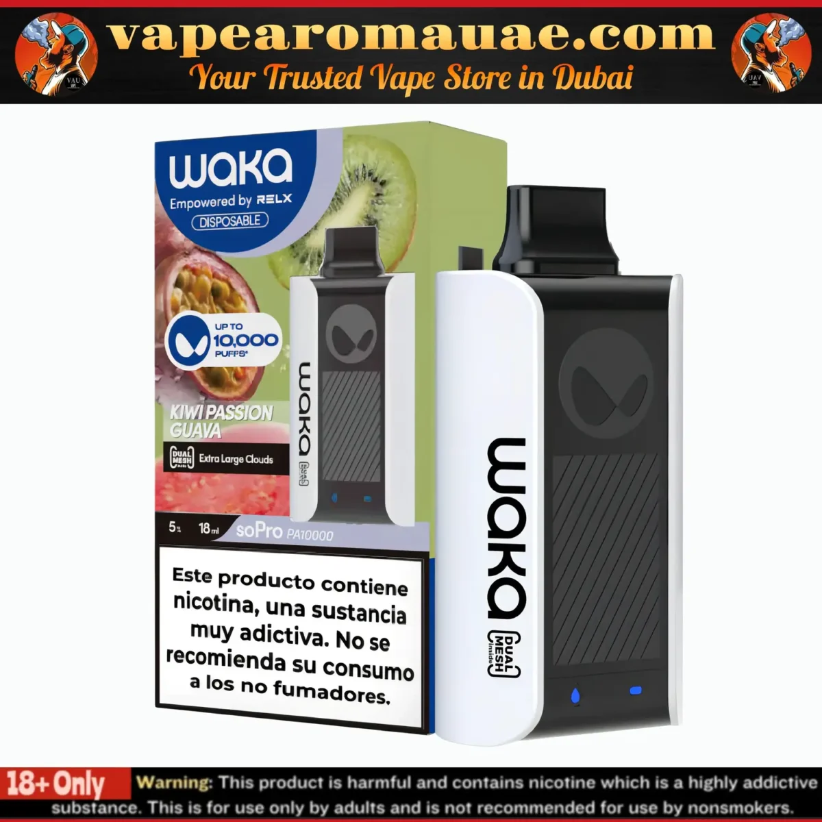 Waka SoPro PA10000 Puffs 3% & 5% Disposable Vape in Dubai