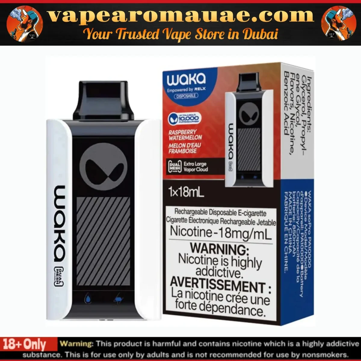 Waka SoPro PA10000 Puffs 3% & 5% Disposable Vape in Dubai